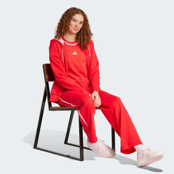 adidas Essentials Color Pop French Terry Pants Pure Ruby M Womens Product Image