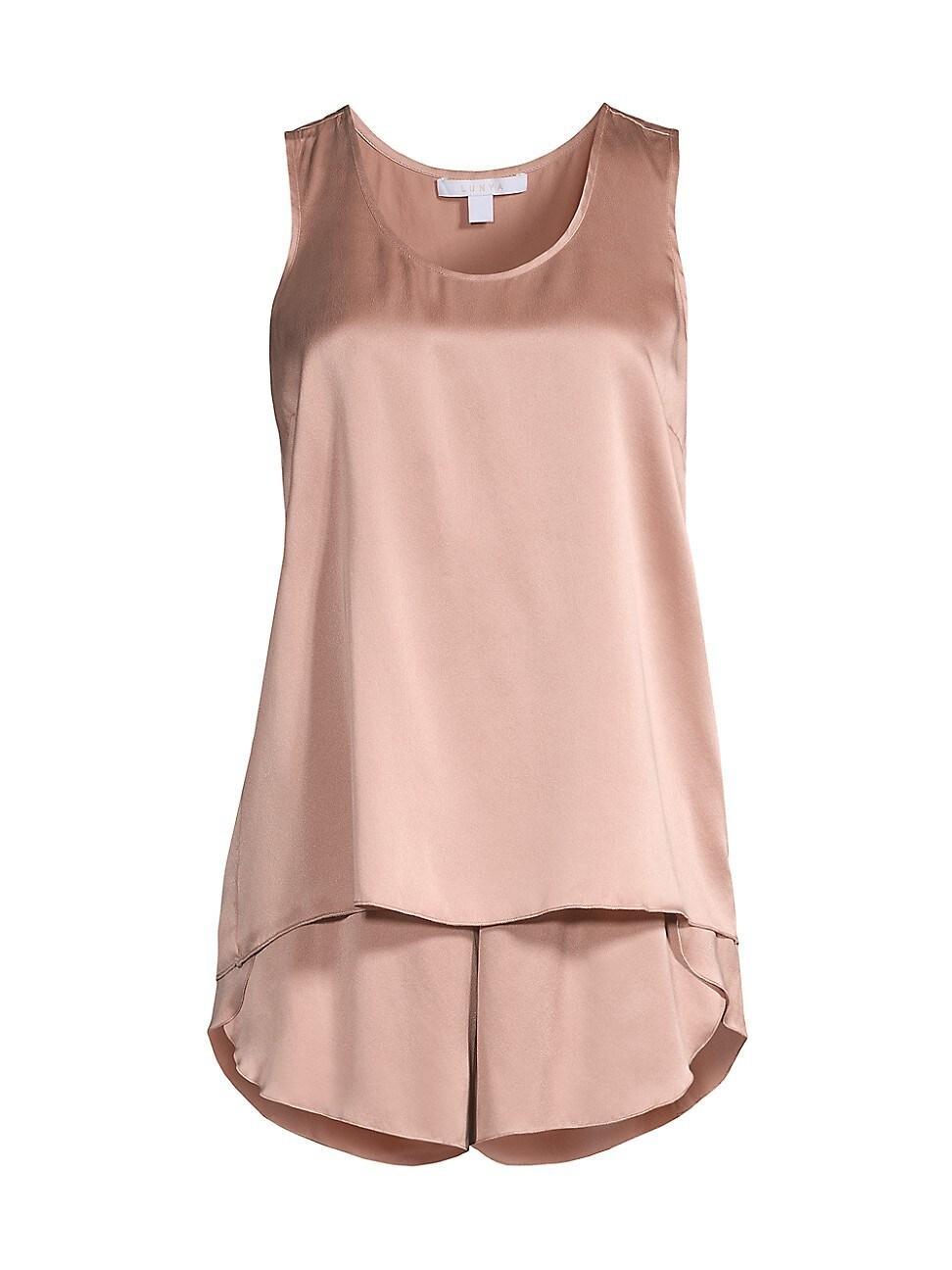 Womens Washable Silk Tulip-Back Pajama Set Product Image