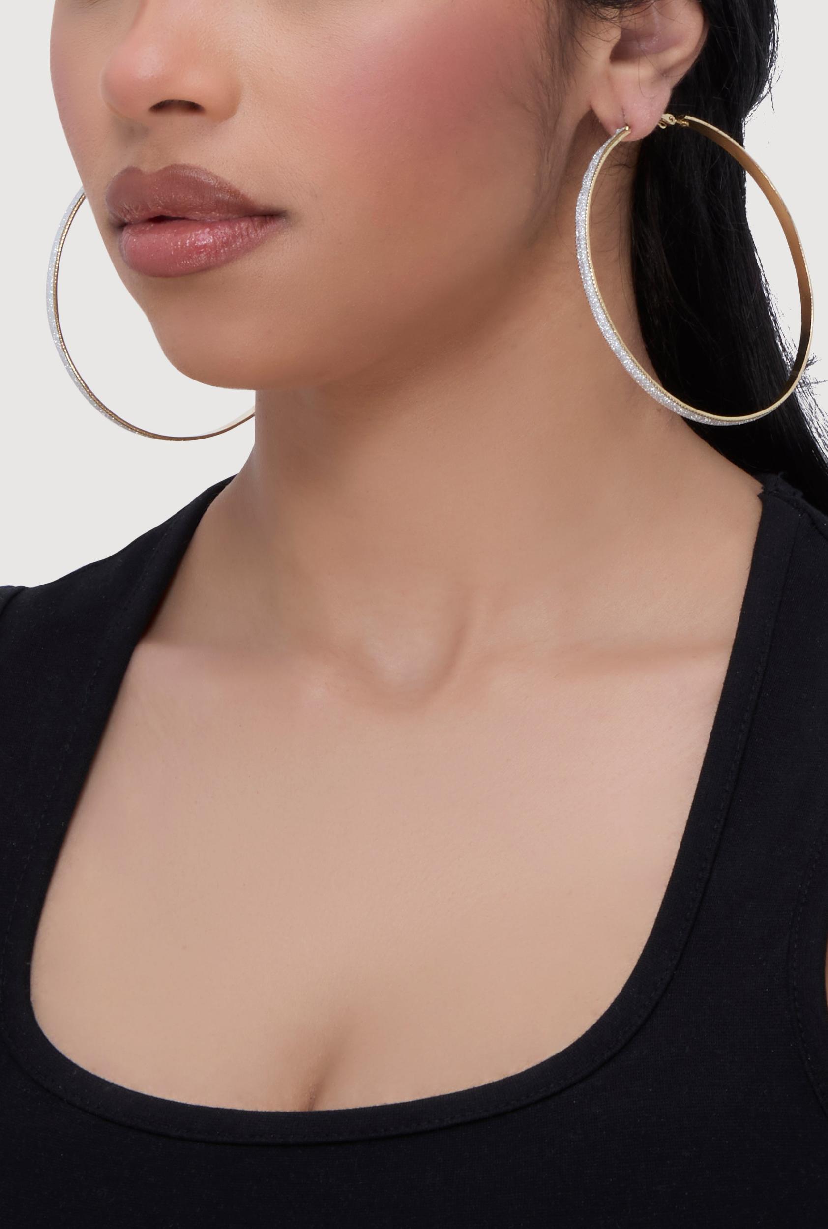 Assorted Textured Hoop Earrings Set of 6 Female Product Image