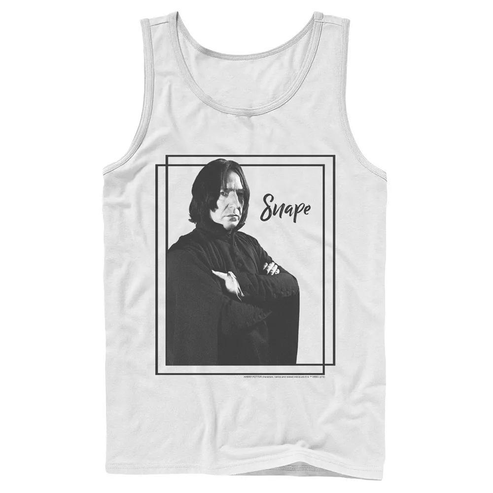 Men's Harry Potter Snape Simple Framed Portrait Graphic Tank Top, Size: Large, White Product Image