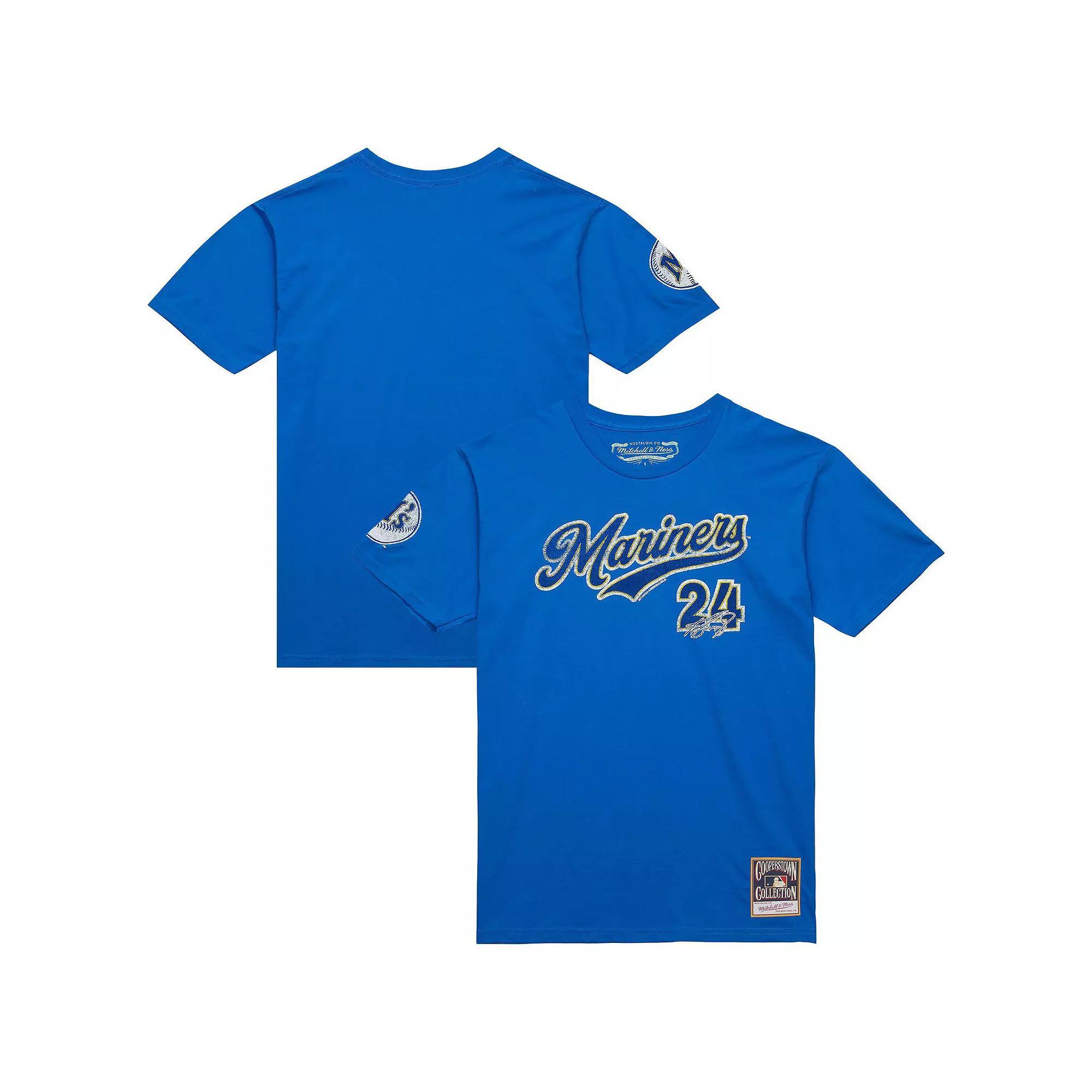 Men's Mitchell & Ness Ken Griffey Jr. Royal Seattle Mariners Cooperstown Collection Player T-Shirt, Size: Medium, Blue Product Image