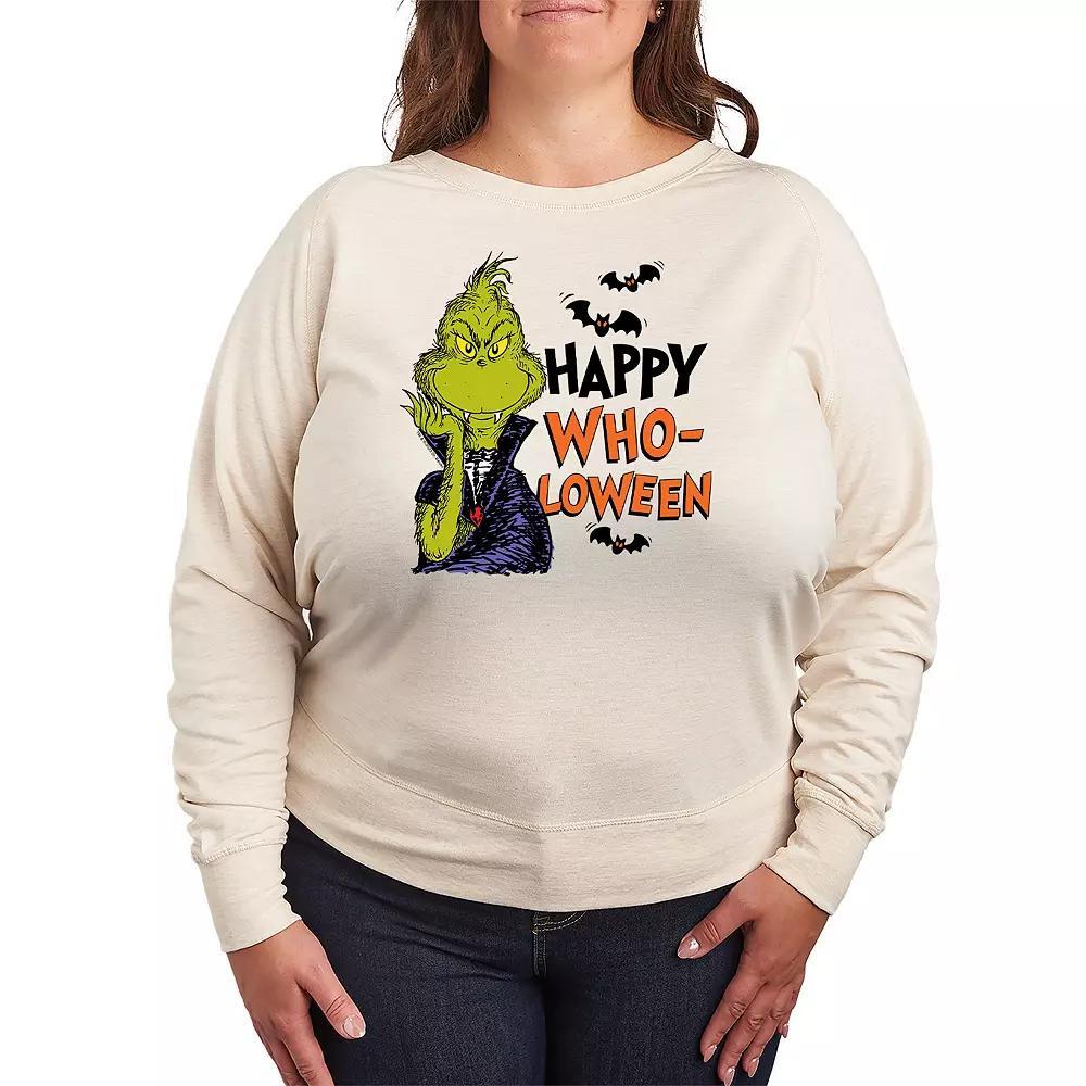 Plus Size Dr. Seuss Happy WhoLoween French Terry Long Sleeve Tee, Womens Product Image