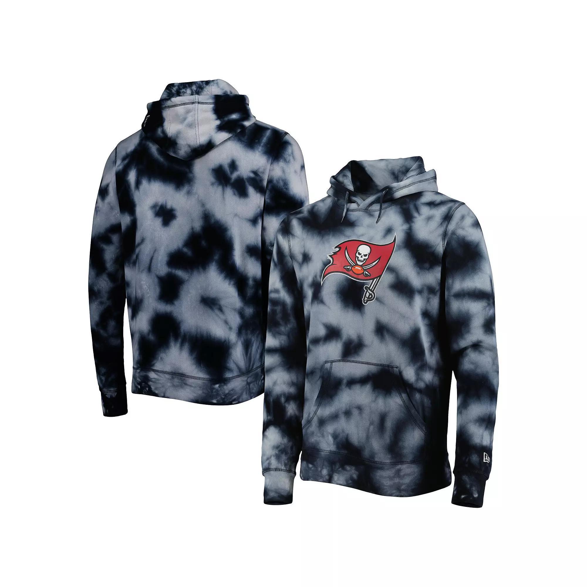 Men's New Era Black Tampa Bay Buccaneers Team Tie-Dye Pullover Hoodie, Size: 3XL Product Image