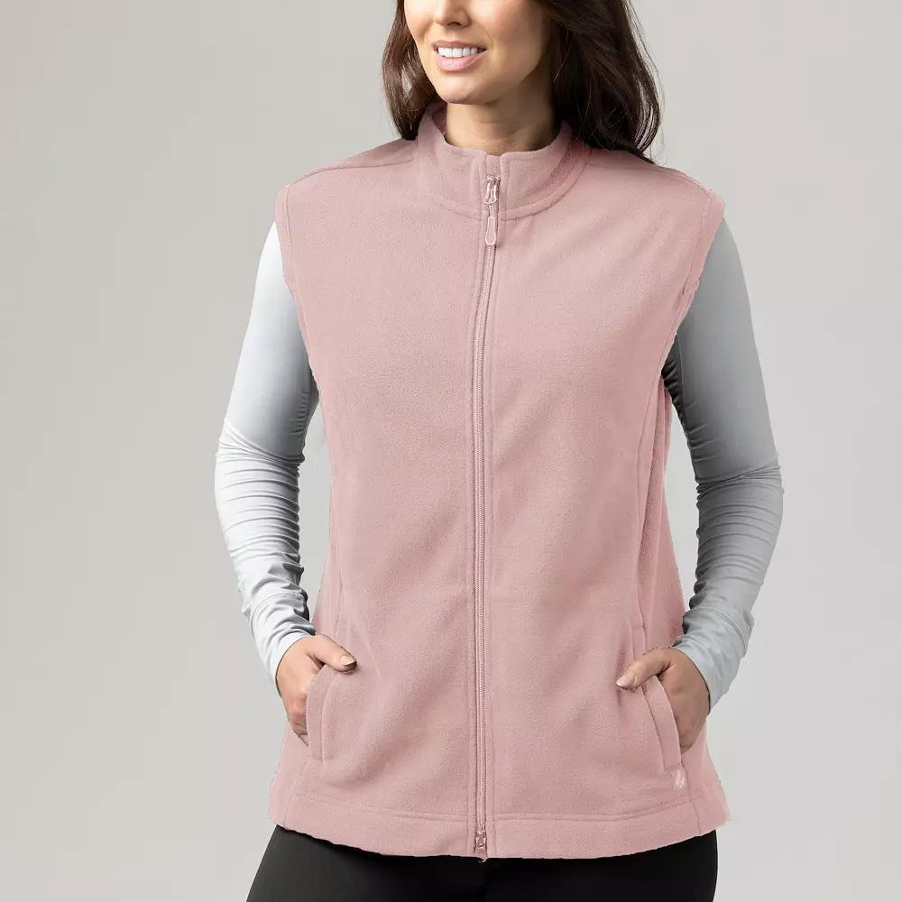 Womens Heat Holders Vera Original Super Brushed Fleece Double Zipper Vest Product Image