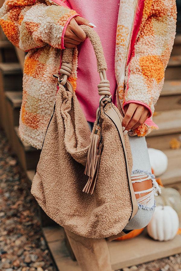 The Raleigh Sherpa Tote In Iced Latte Product Image