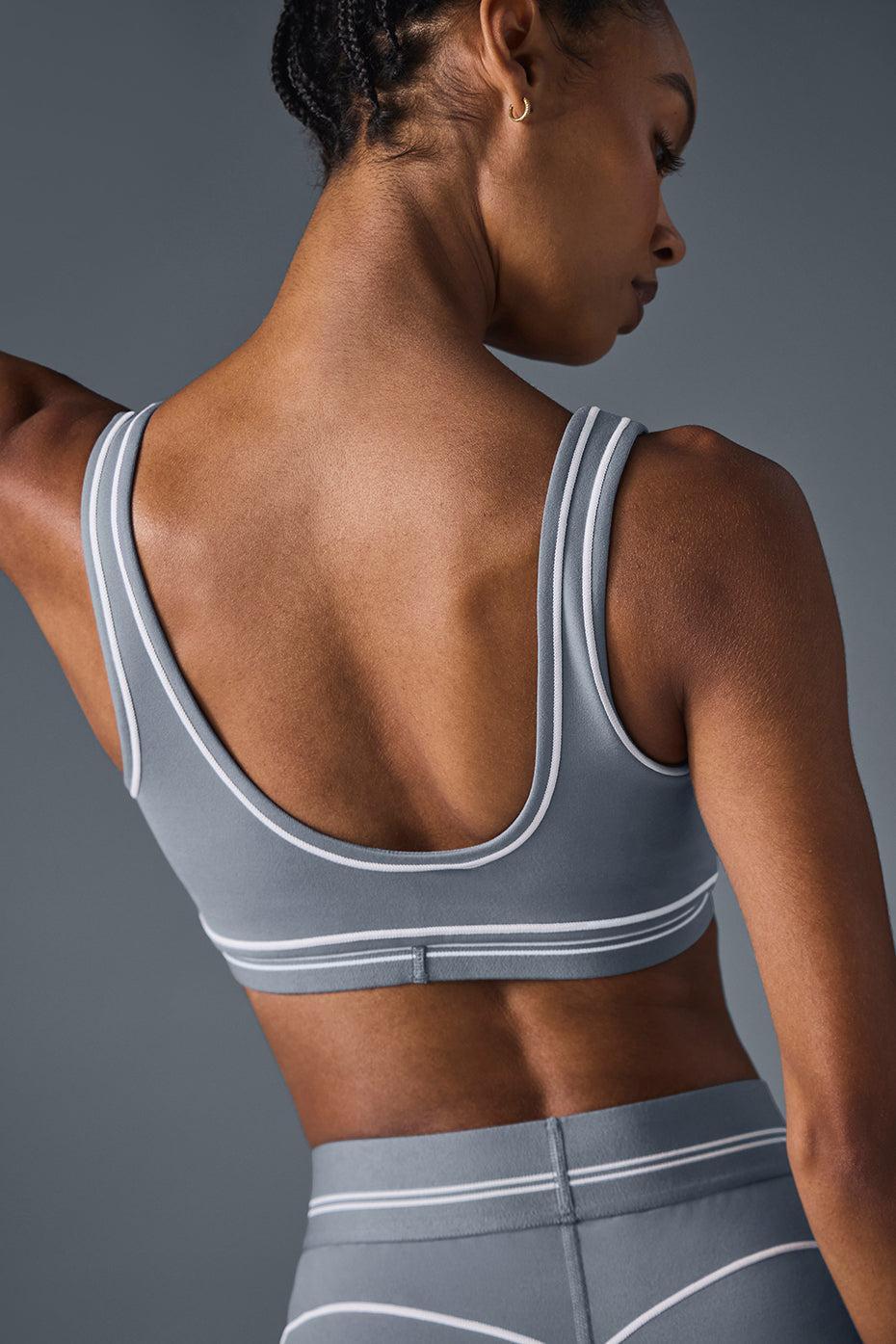 Airbrush Heart Throb Bra - Steel Grey/White Product Image