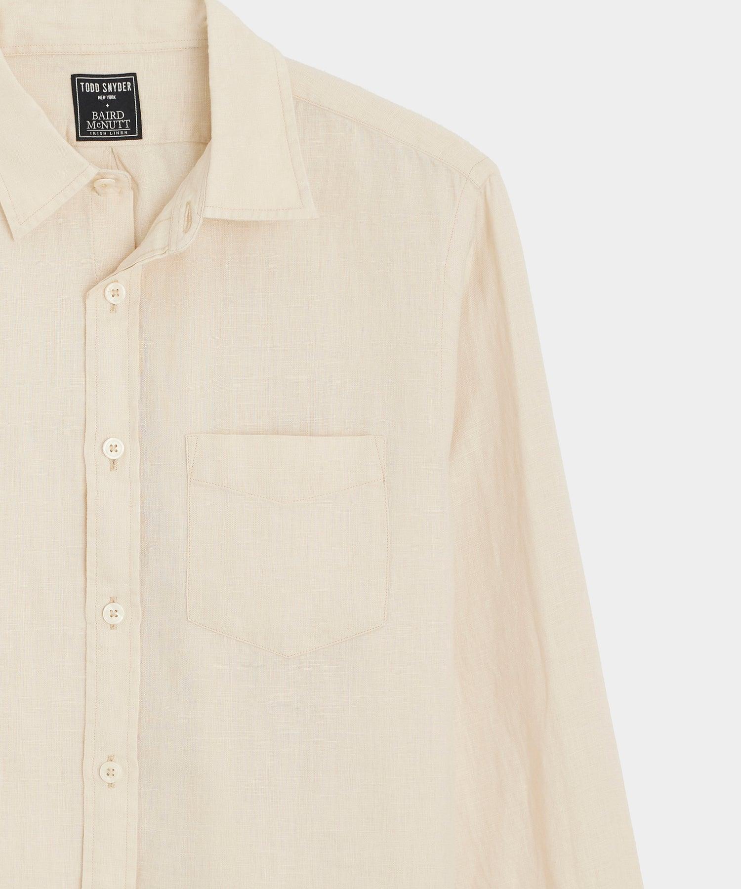 Sea Soft Irish Linen Point Collar Shirt Product Image