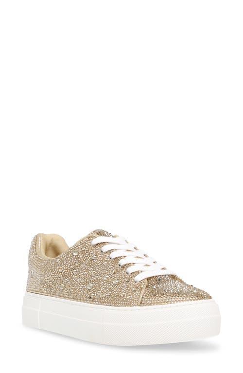 Blue by Betsey Johnson Sidny Rhinestone Embellished Family Matching Platform Lace Up Sneakers Product Image