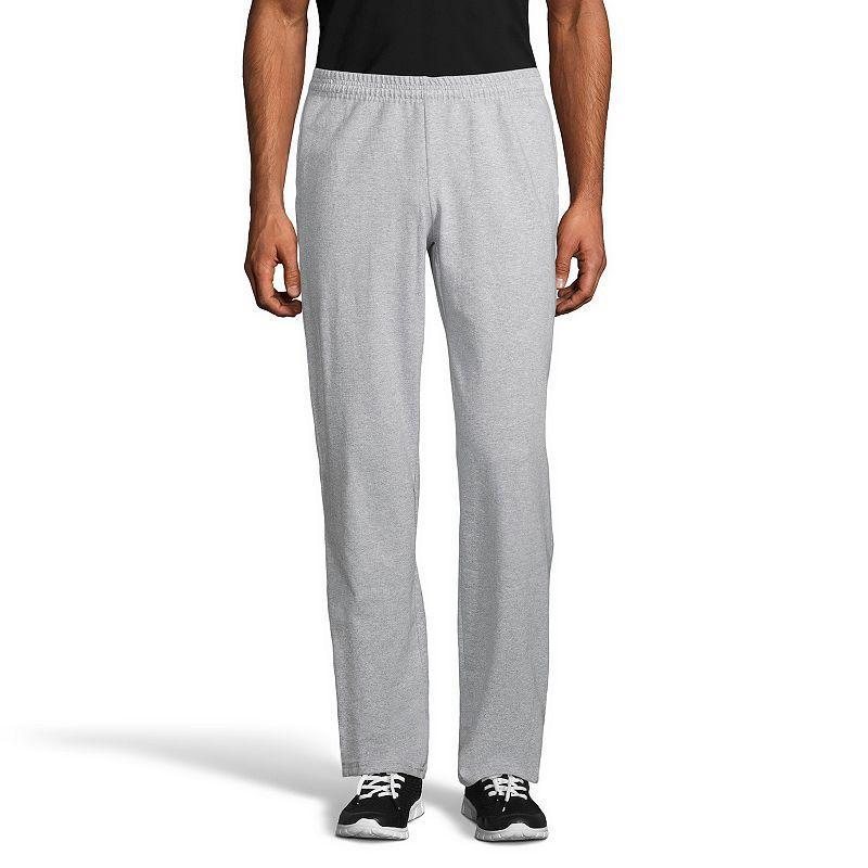 Hanes Essentials Mens Cotton Jersey Pants, 32 Charcoal Heather S Product Image
