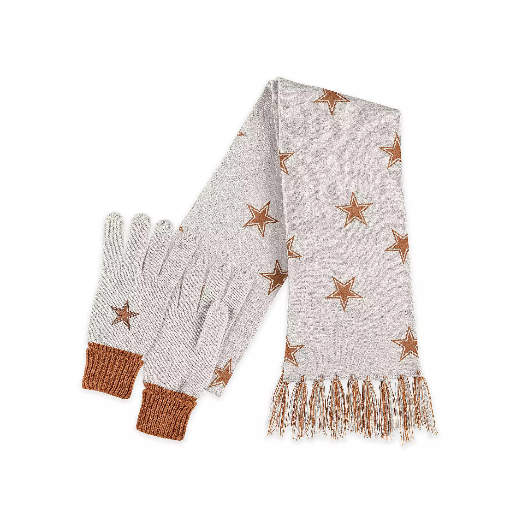 Women's WEAR by Erin Andrews  Dallas Cowboys Tonal Scarf & Glove Set, Team Product Image