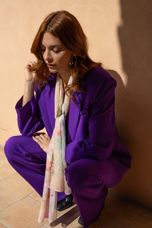 Elizabetta Meadow - Long Sheer Silk Scarf for Women in Salmon Pink at Nordstrom Product Image
