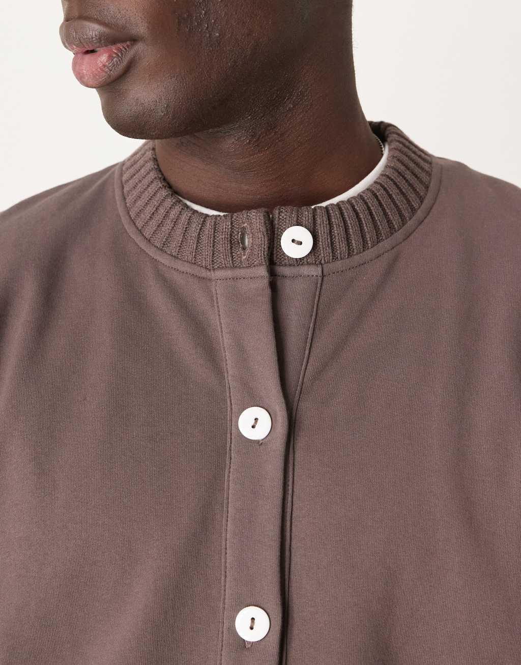 ASOS DESIGN oversized dropped shoulder boxy bomber jacket in brown Product Image