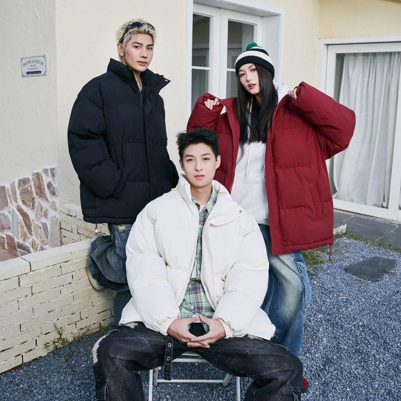 Plain Zip Puffer Jacket Product Image