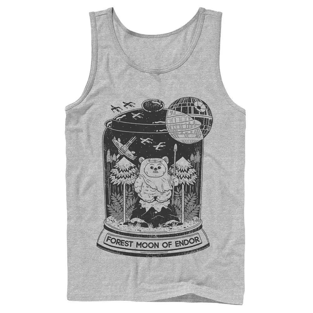 Men's Star Wars Ewok Terrarium Tank Top, Size: Large, Athletic Grey Product Image