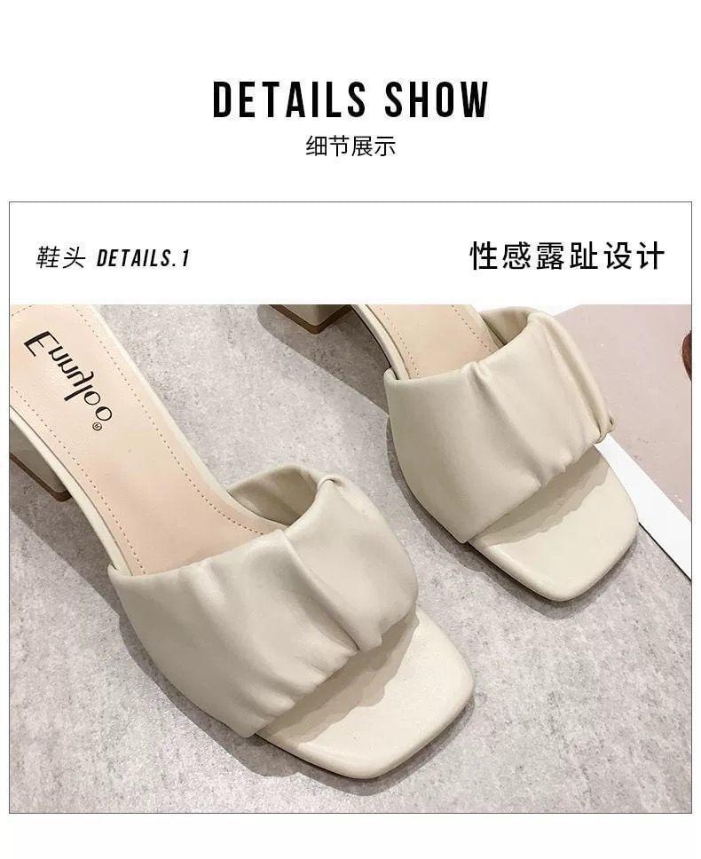 Block Heel Slide Sandals Product Image