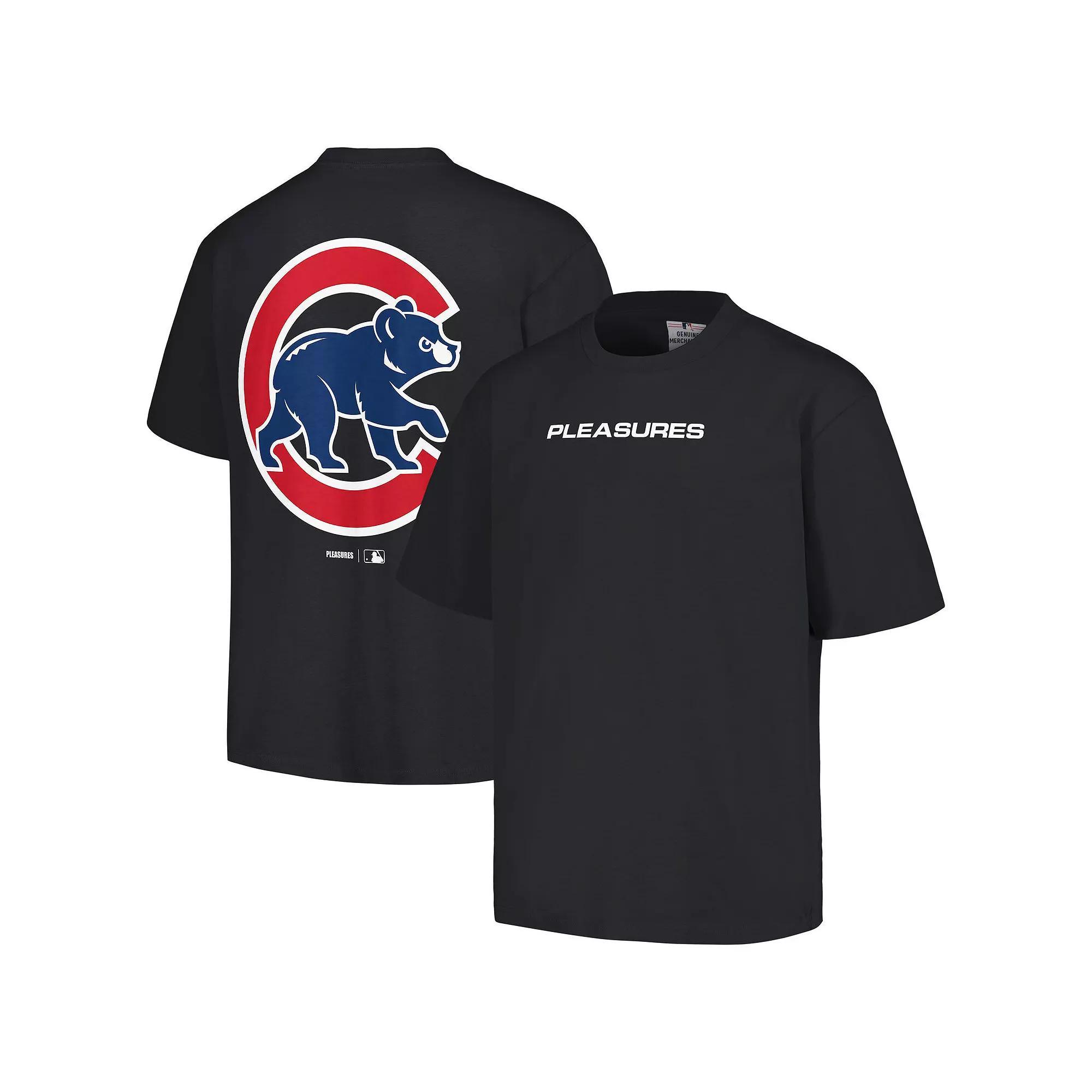 Men's PLEASURES  Black Chicago Cubs Ballpark T-Shirt, Size: Small Product Image