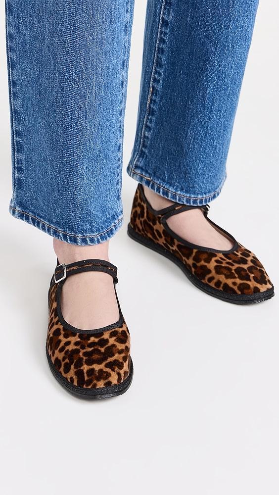 ViBi VENEZiA Mary Jane Velvet Furlana Flats | Shopbop Product Image