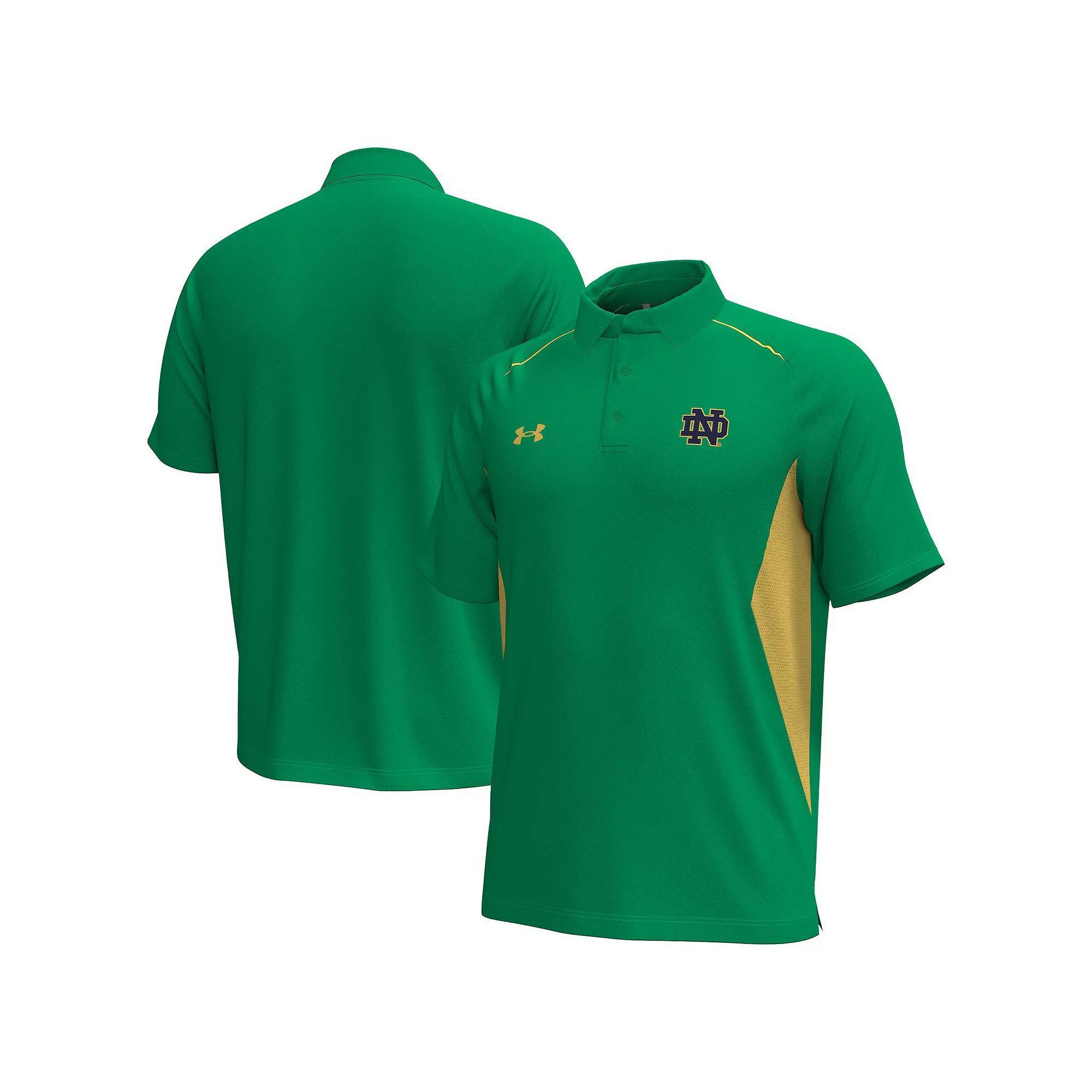 Men's Under Armour  Kelly Green Notre Dame Fighting Irish Title Performance Polo, Size: Medium Product Image