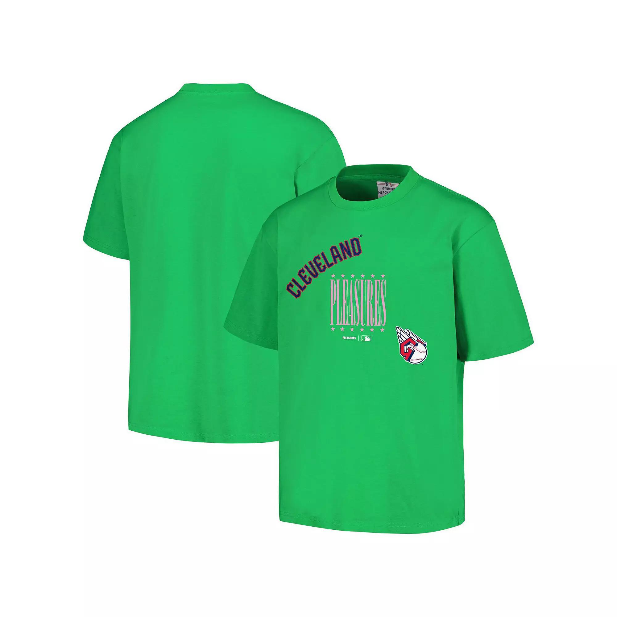Men's PLEASURES  Green Cleveland Guardians Repurpose T-Shirt, Size: XL, Grd Green Product Image