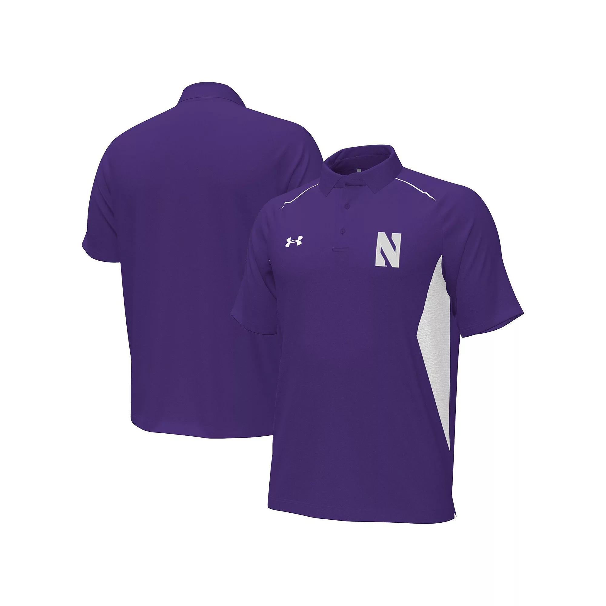 Men's Under Armour  Red Wisconsin Badgers Title Performance Polo, Size: XXL Product Image