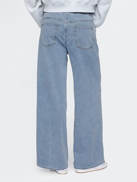 Mid Rise Knit Easy Baggy Jeans Product Image