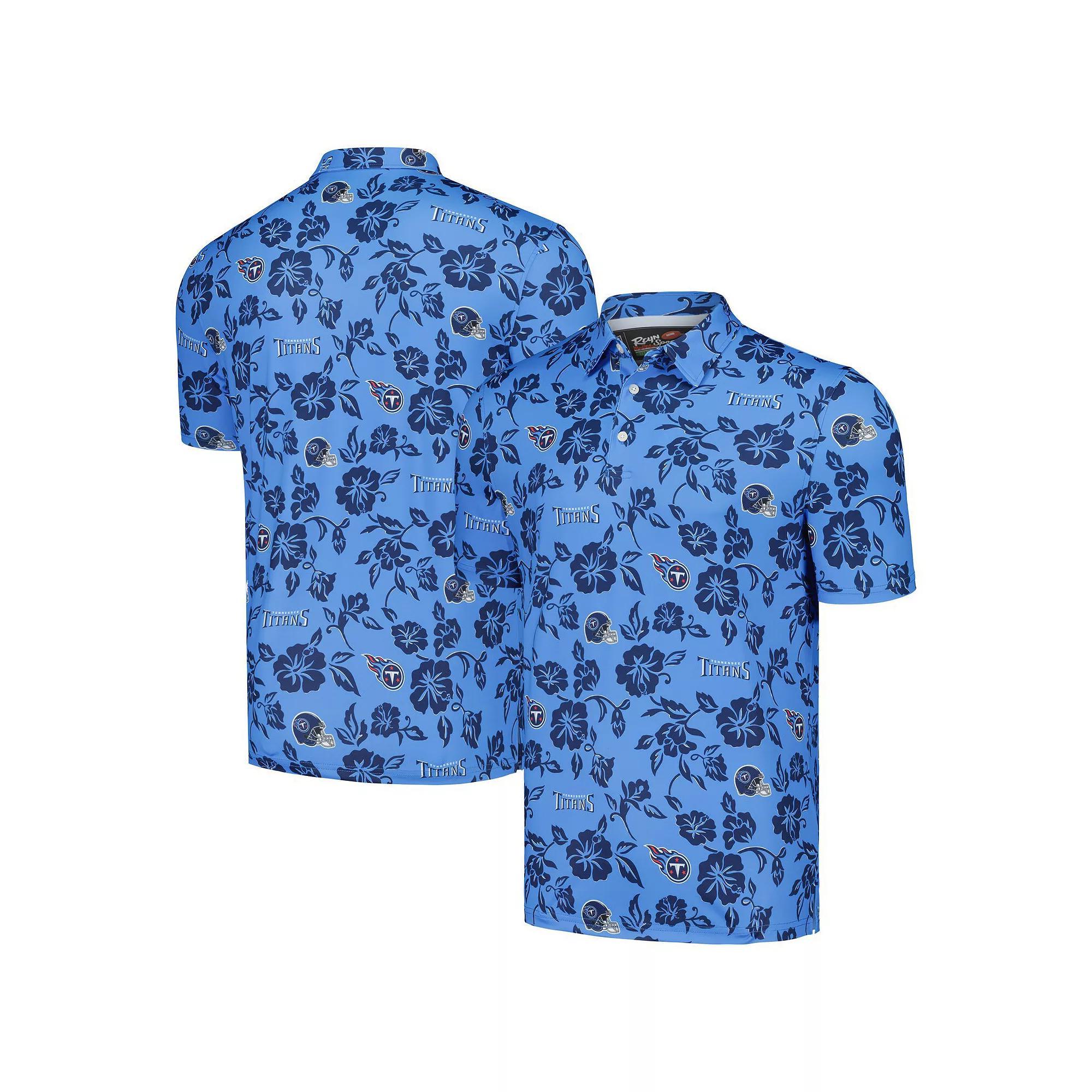 Men's Reyn Spooner Light Blue Tennessee Titans Pua Performance Polo, Size: Small Product Image