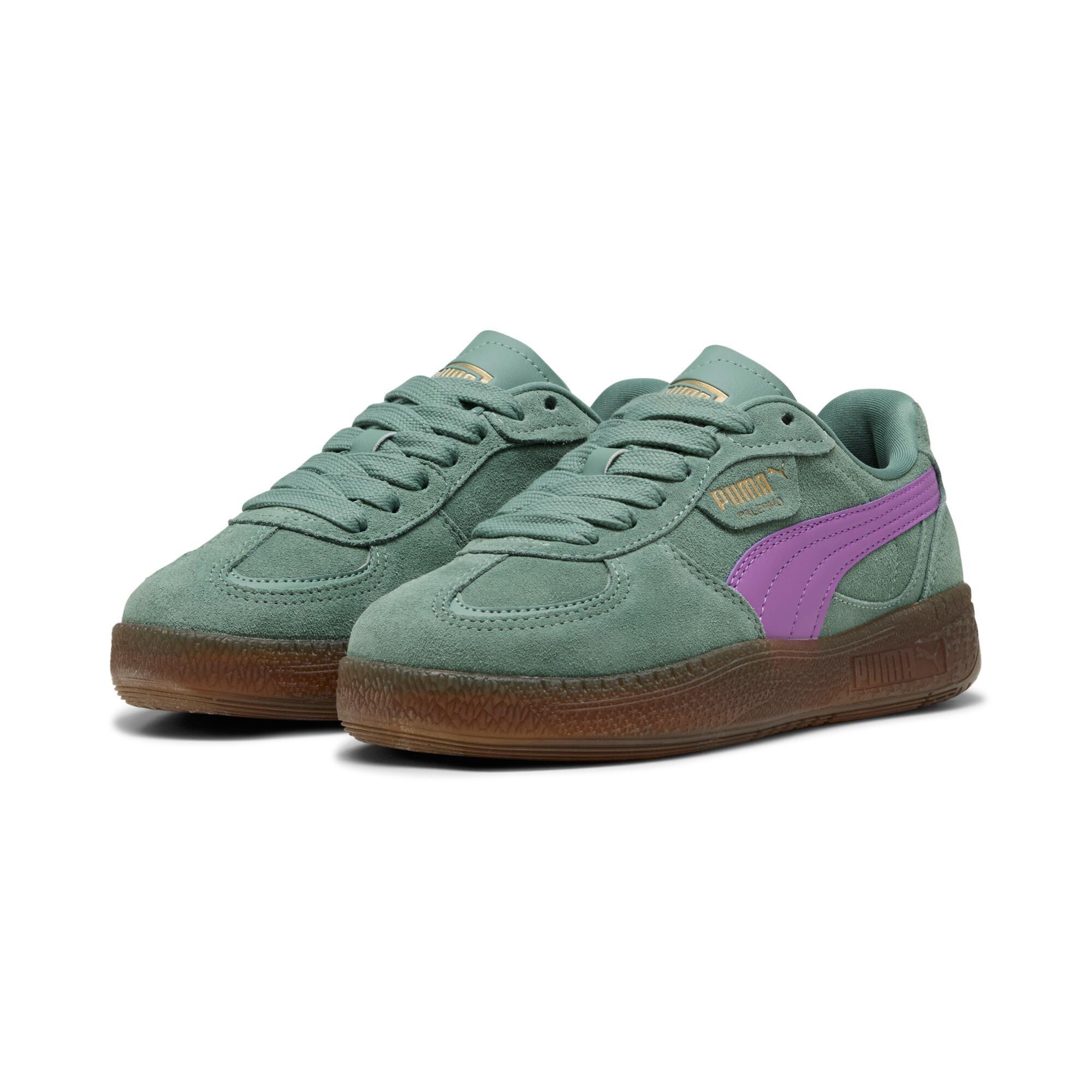 PUMA Palermo Moda Xtra Gum Sneakers Women in Green Moon/Wild Berry Product Image