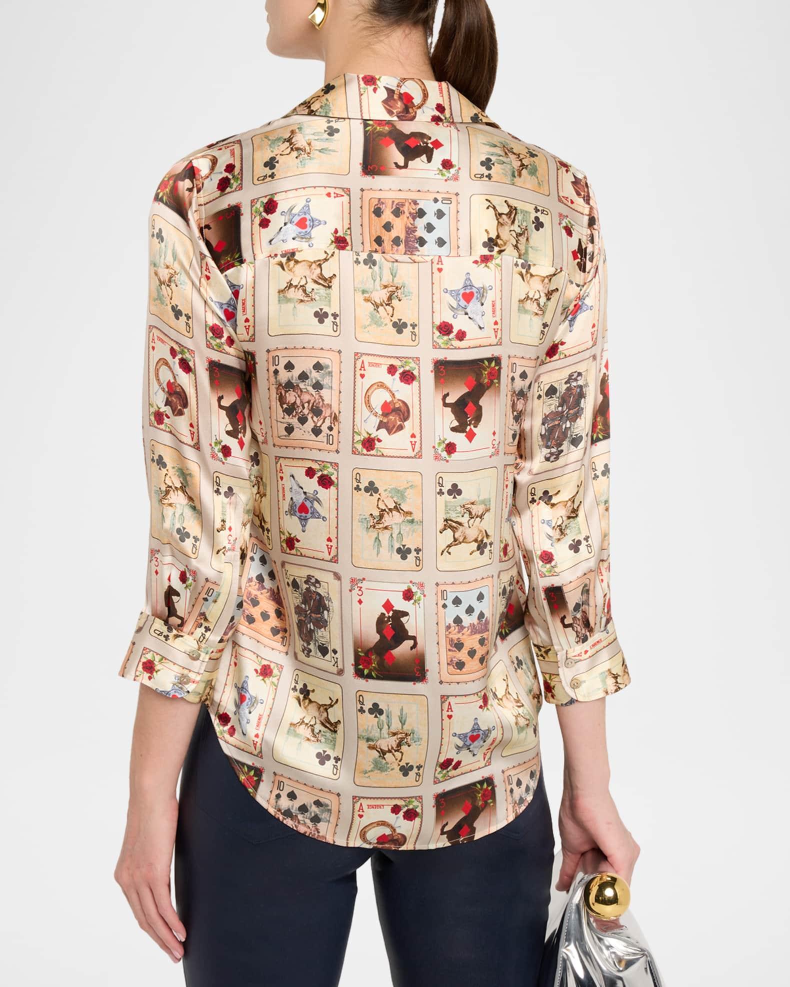 Dani Printed Silk Blouse Product Image
