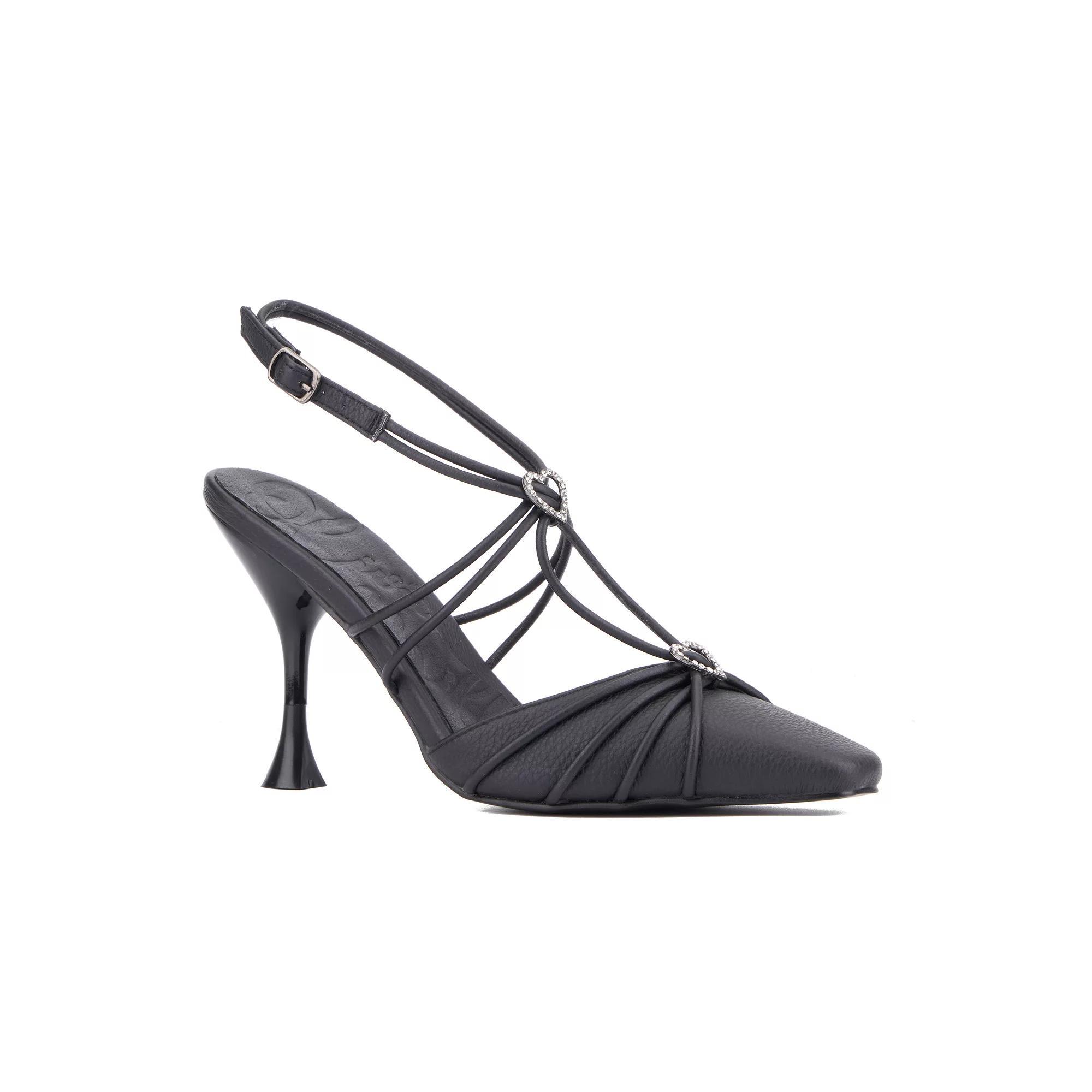 Olivia Miller Celestial Women's Strappy Pointed Stiletto Heels, Size: 9, Purple Product Image