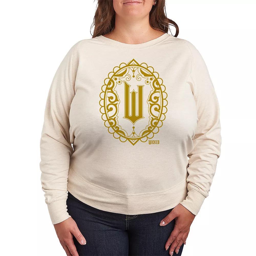 Plus Size Wicked Logo French Terry Long Sleeve Tee, Womens Product Image