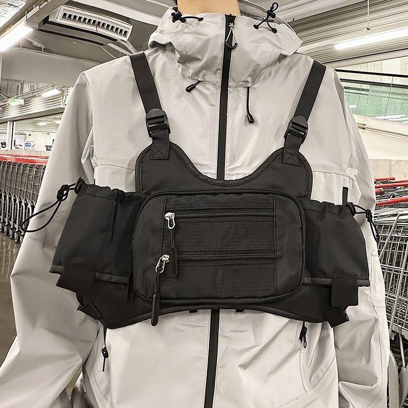 Plain Nylon Chest Belt Bag Product Image