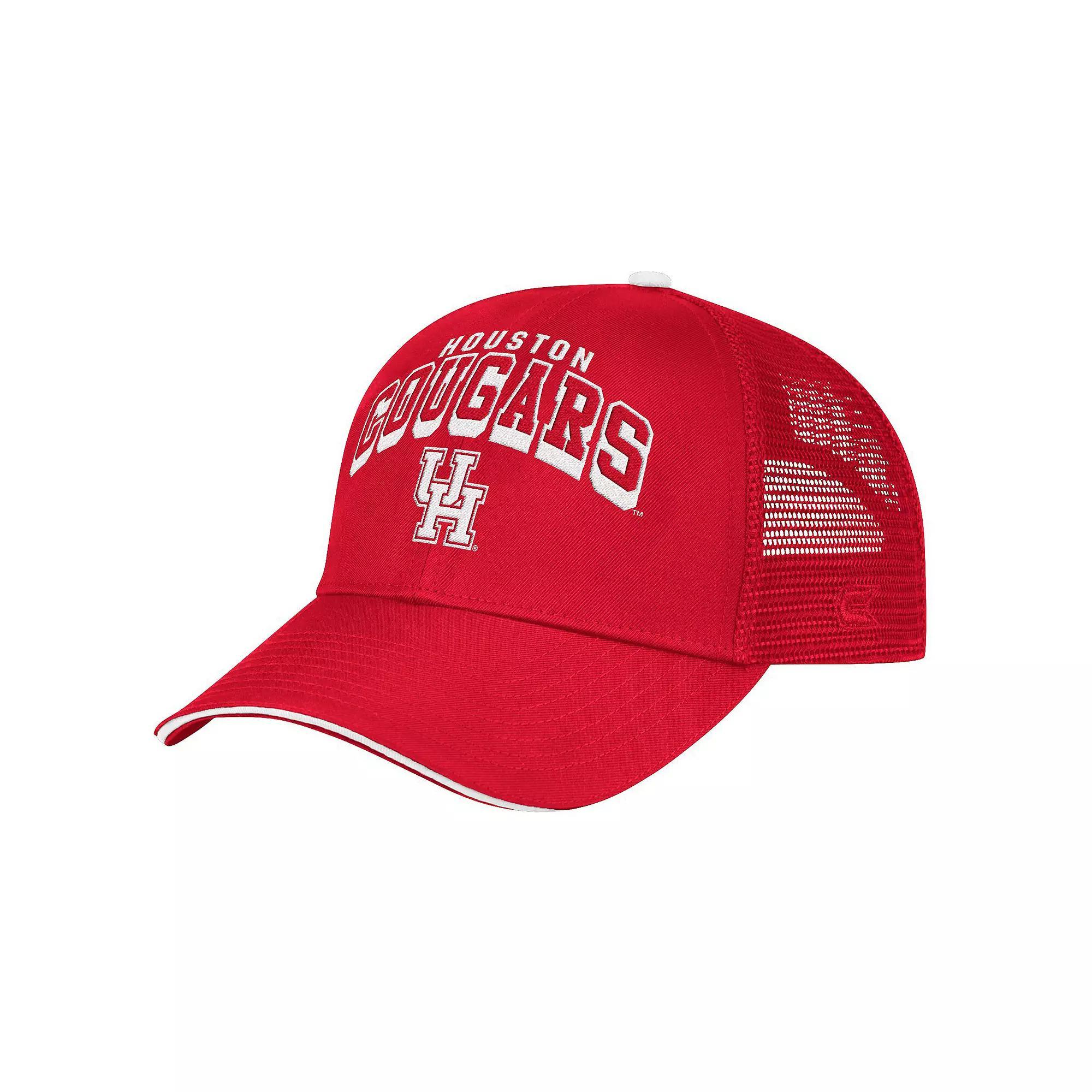 Men's Colosseum Red Houston Cougars Wyatt Primary Team Trucker Adjustable Hat, Hou Red Product Image