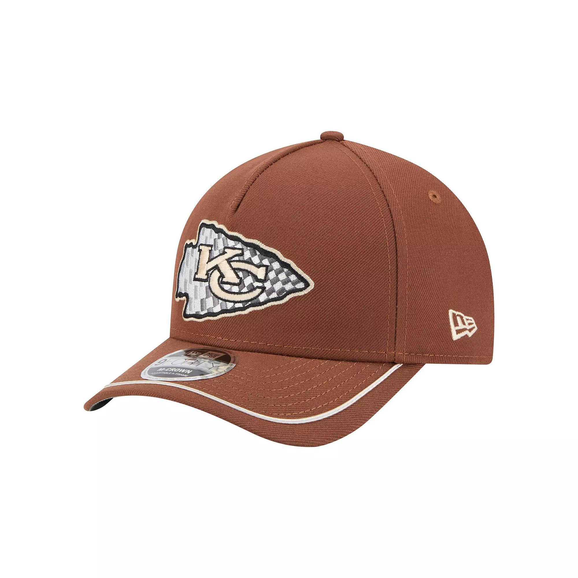 Men's New Era  Brown Kansas City Chiefs Motorsport 9FORTY Adjustable Hat Product Image