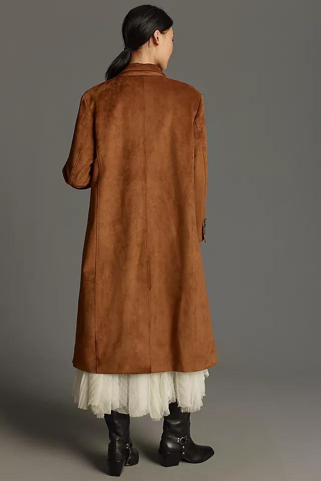 By Anthropologie Faux-Suede Trench Coat Product Image