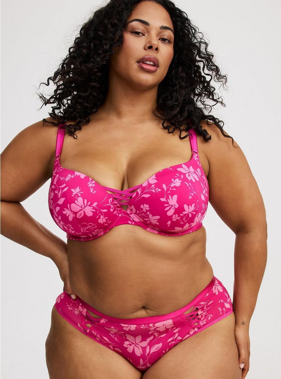 Microfiber Lattice Cutout Mid Rise Hipster Panty Product Image