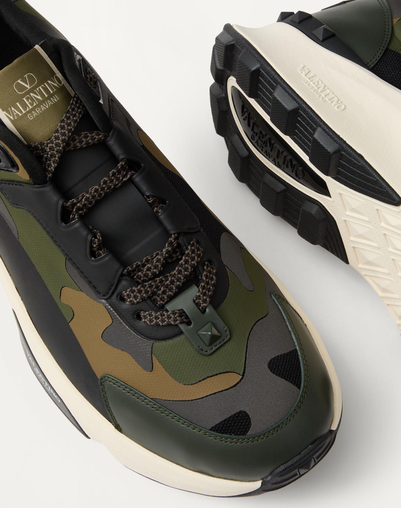 Low Top True Act Camouflage Sneaker In Rubberized Fabric Product Image
