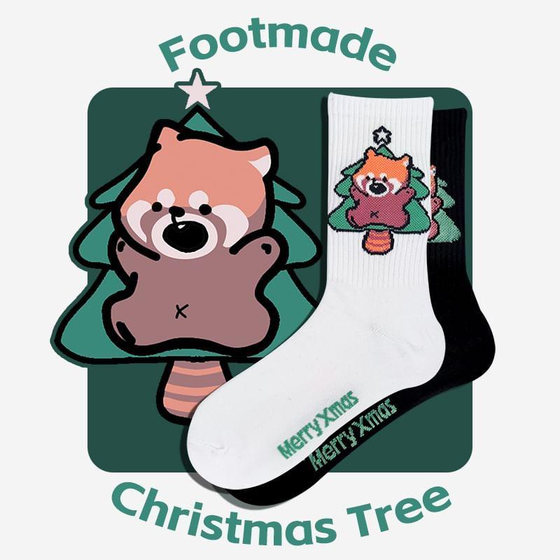 Cartoon Print Lettering Socks Product Image