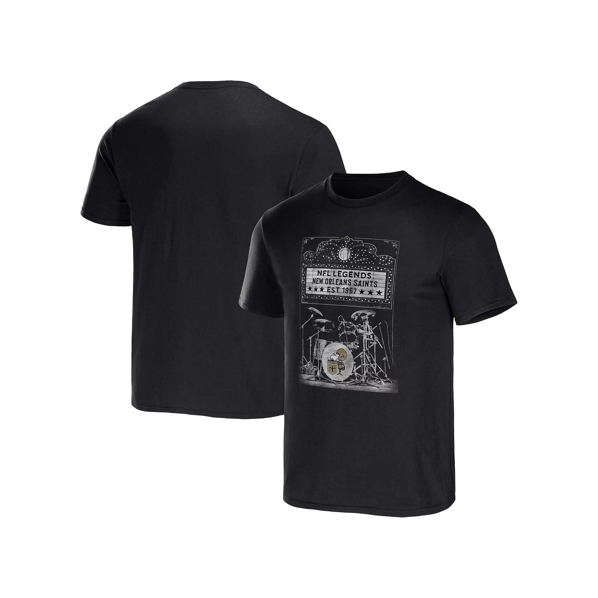 Men's NFL x Darius Rucker Collection by Fanatics Black Houston Texans Band T-Shirt, Size: 2XL Product Image