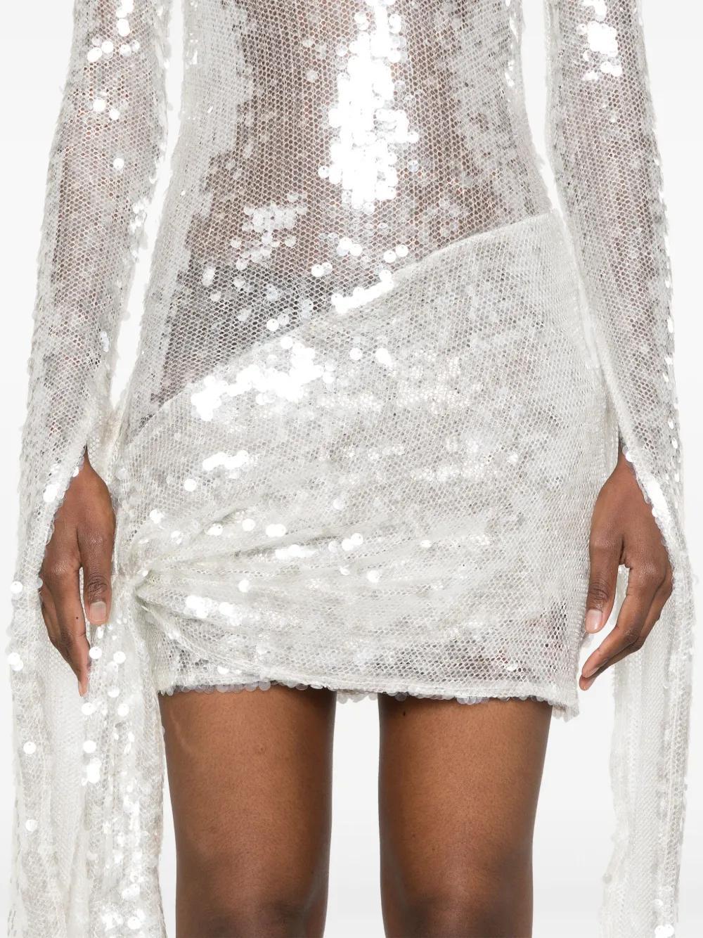 knotted sequinned mini dress Product Image