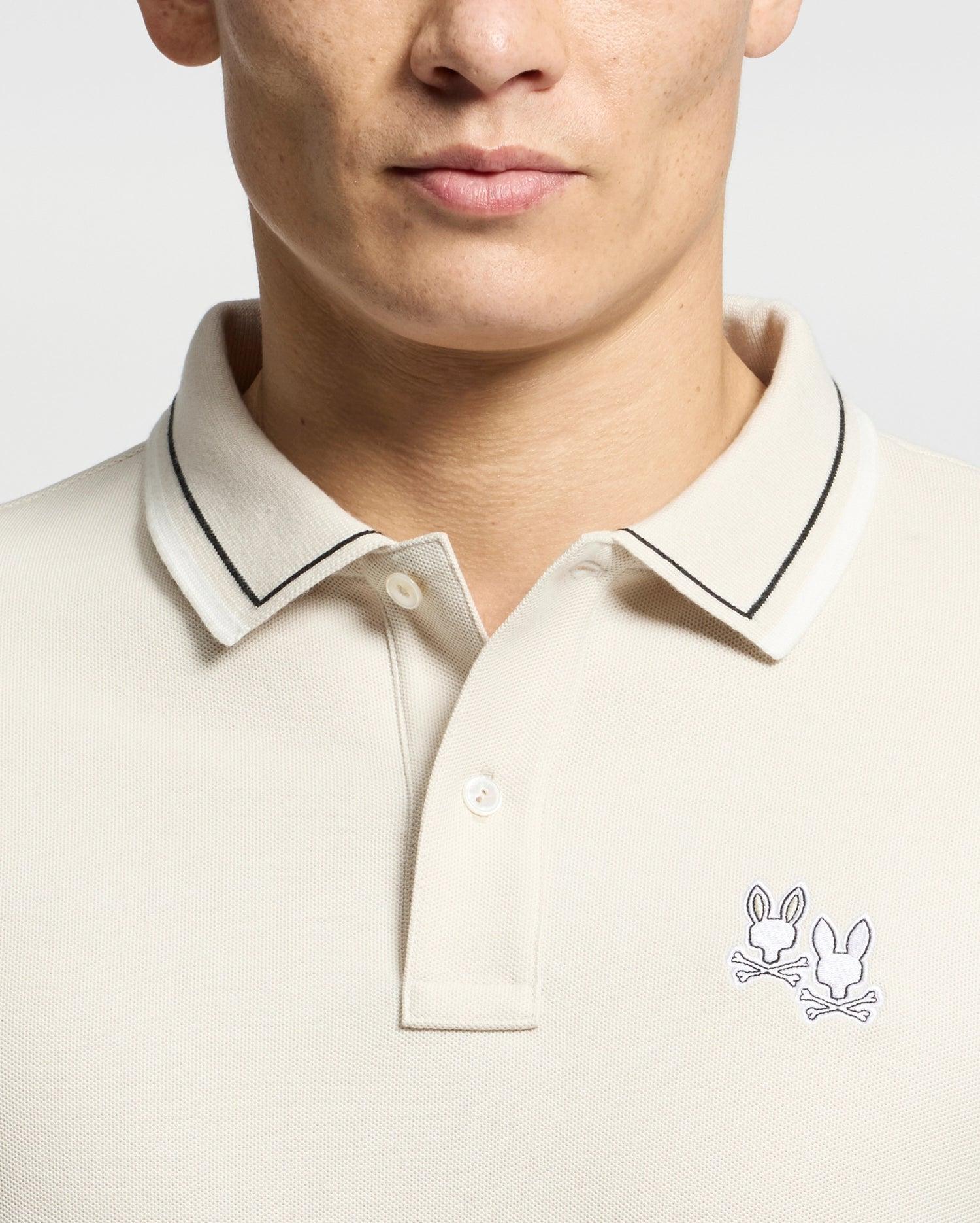 Men's Elliot Pique Polo 104 NATURAL LINEN / L Product Image