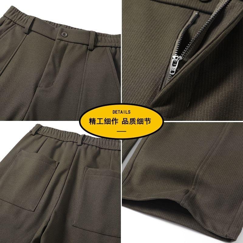 Mid Rise Plain Wide Leg Pants Product Image