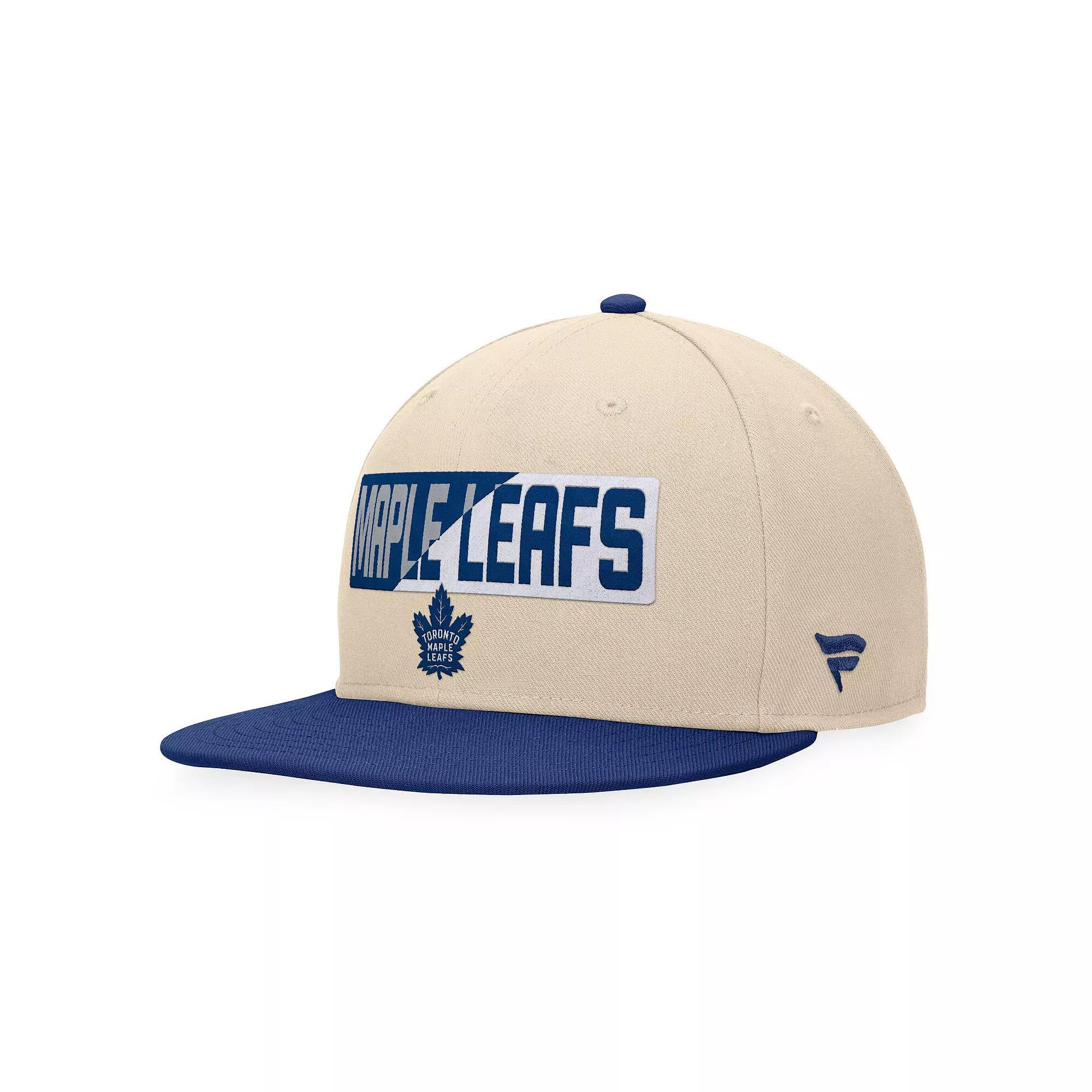Men's Fanatics Branded Cream/Blue Toronto Maple Leafs Goalaso Snapback Hat, Mpl Beige Product Image