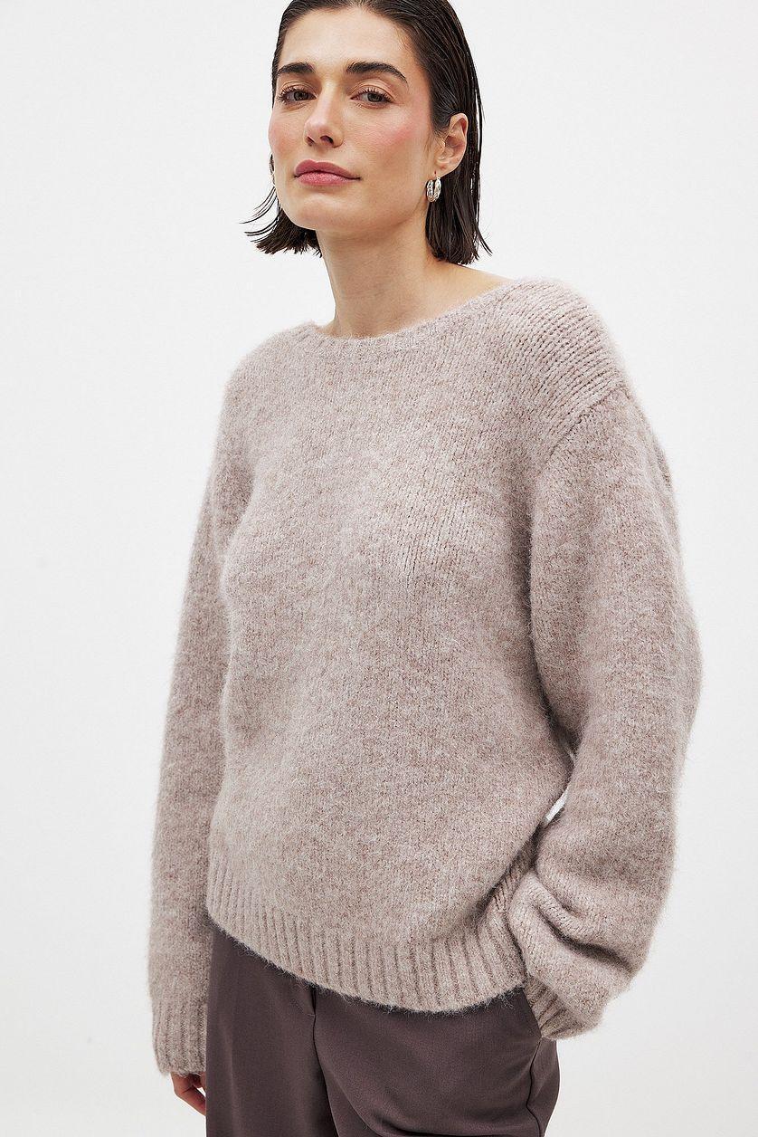 Knitted Back Detail Sweater Product Image