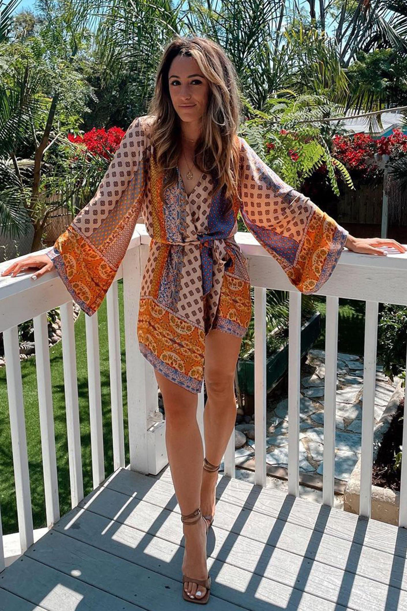 Gold Standard Multicolored Kimono Dress Product Image