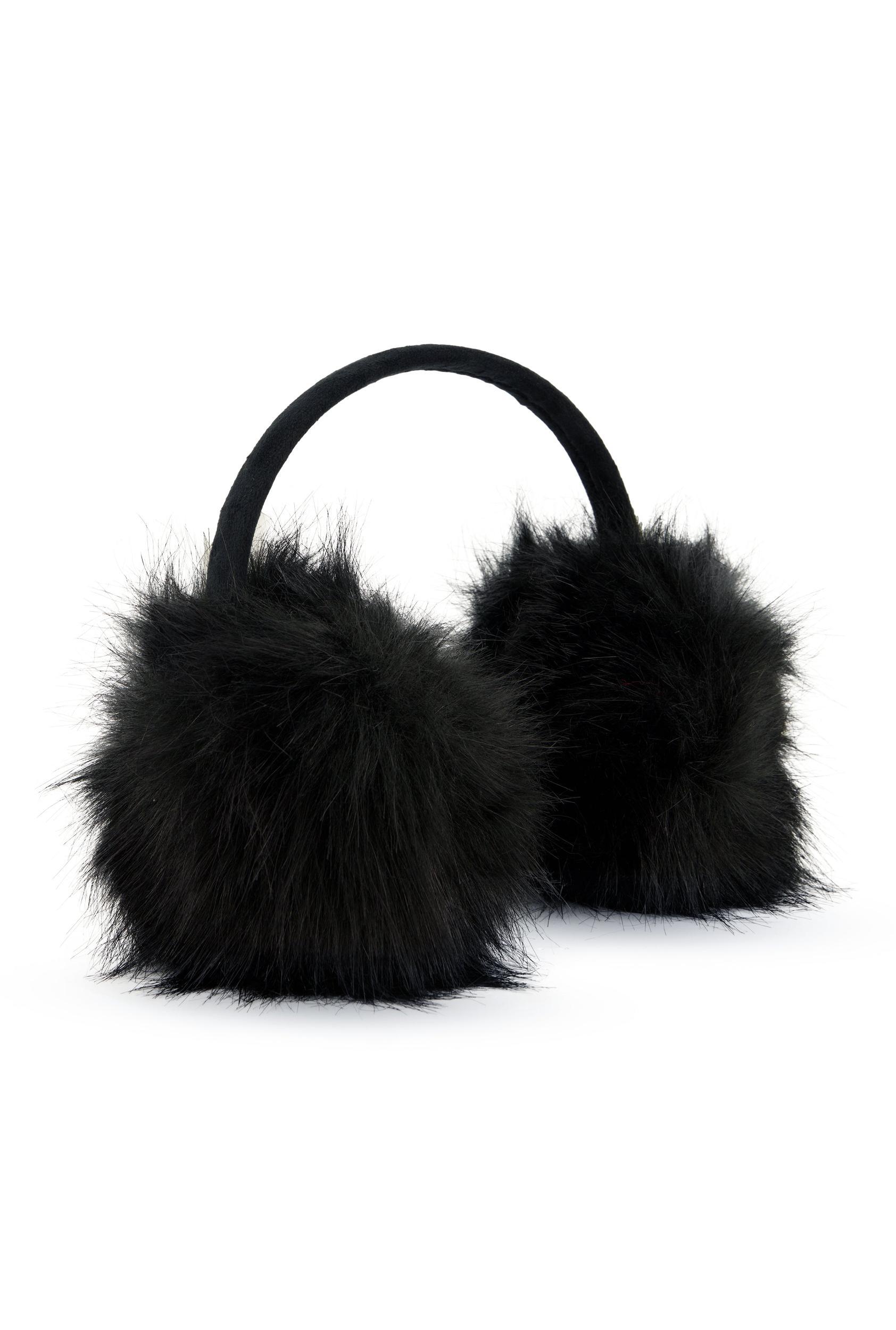 Oversized Faux Fur Earmuffs Female Product Image