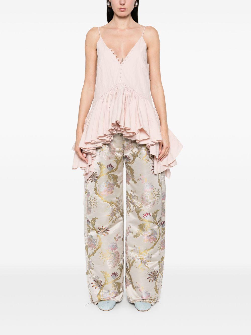 frilled-peplum-hem top Product Image