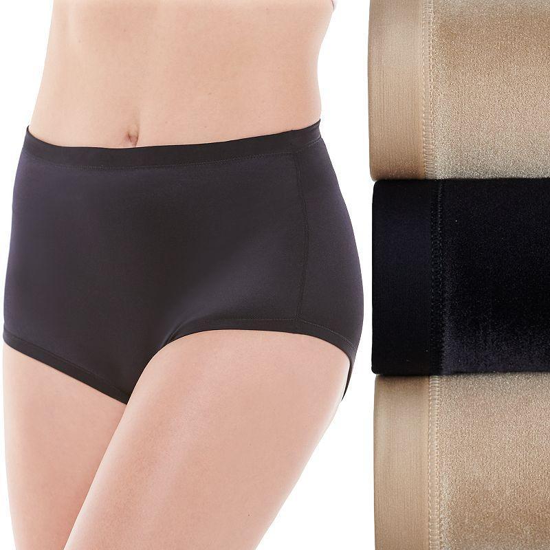 Womens Vanity Fair Lingerie Body Caress 3-Pack Brief Panties 13438 Product Image