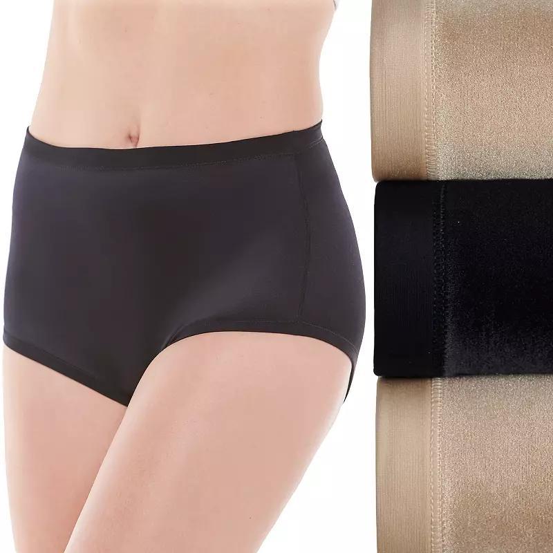 Womens Vanity Fair Lingerie Body Caress 3-Pack Brief Panties 13438 Product Image