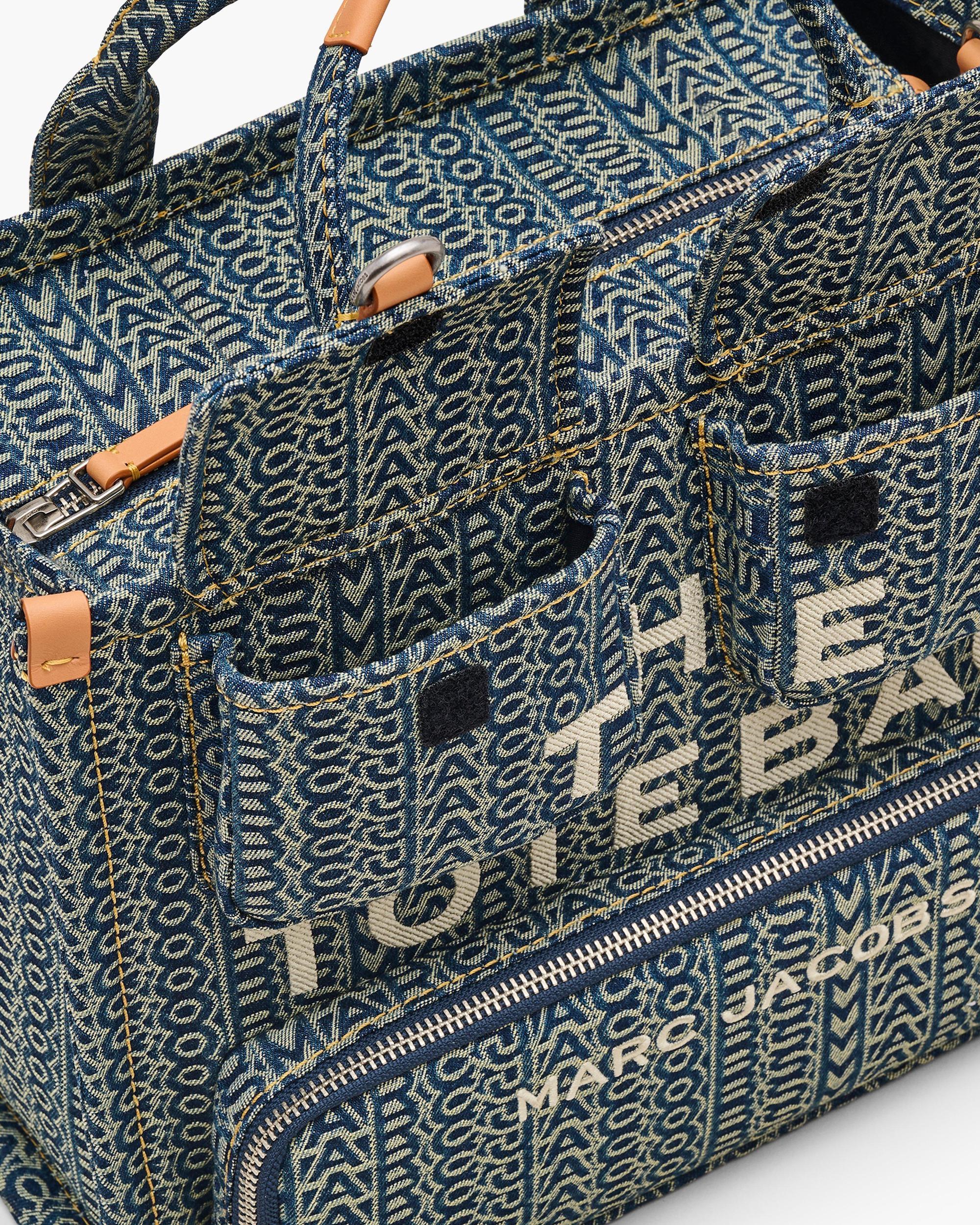 The Cargo Monogram Denim Medium Tote Bag Product Image