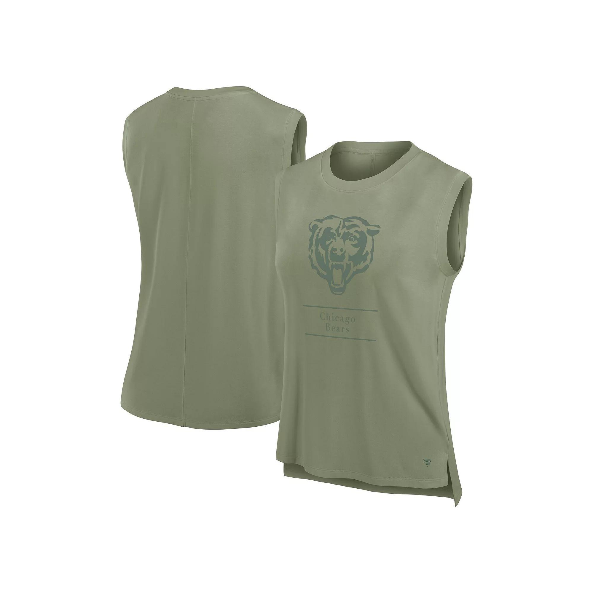 Women's Fanatics Olive Chicago Bears Studio Embrace Tank Top, Size: XL, Team Product Image